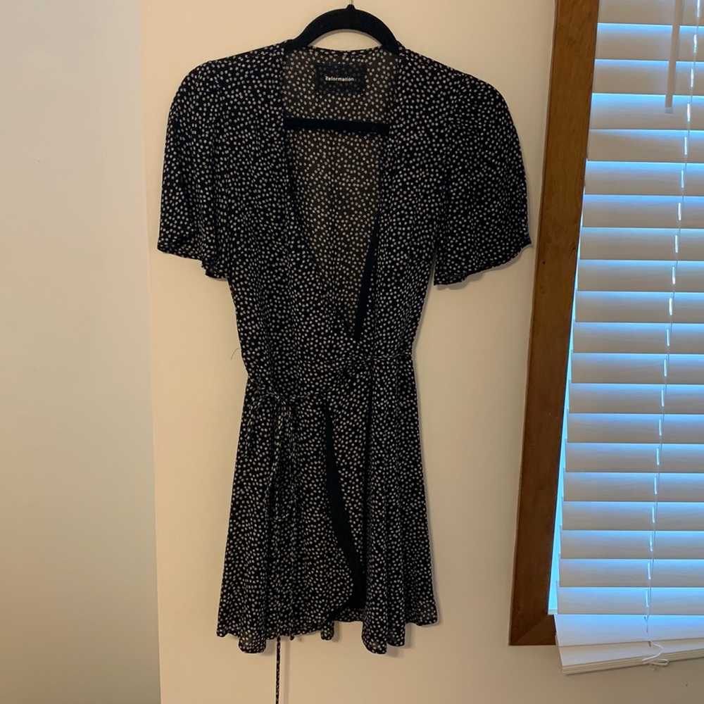 Floral wrap mini dress